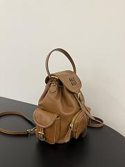 Miu Miu Leather Backpack Cognac 22x18x11.5cm - 4