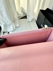 Chanel 24k Top Handle Wallet On Chain Pink Lambskin 19cm - 2