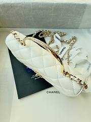 Chanel 24k Top Handle Wallet On Chain White Lambskin 19cm - 4