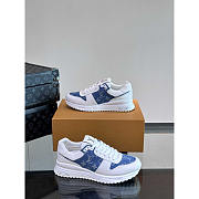 Louis Vuitton LV Run Away Sneakers White and Blue - 4