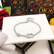 Dior Petit CD Bracelet Silver-Finish White Crystals - 1