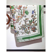 Dior Toile De Jouy Mexico 90 Green Square Scarf 90x90cm - 5