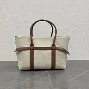 Loro Piana Small Ghiera Shopper Cotton Linen 28x19x12cm - 4