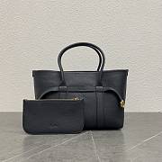 Loro Piana Ghiera Shopper Small Calfskin Black 28x19x12cm - 1