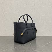 Loro Piana Ghiera Shopper Small Calfskin Black 28x19x12cm - 4