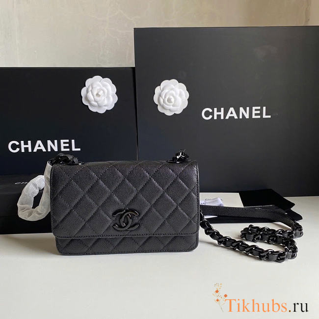 Chanel Wallet Chain Woc Black Caviar 19cm - 1