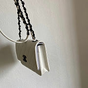 Chanel Wallet Chain Woc White Black Caviar 19cm - 6