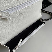 Chanel Wallet Chain Woc White Black Caviar 19cm - 3