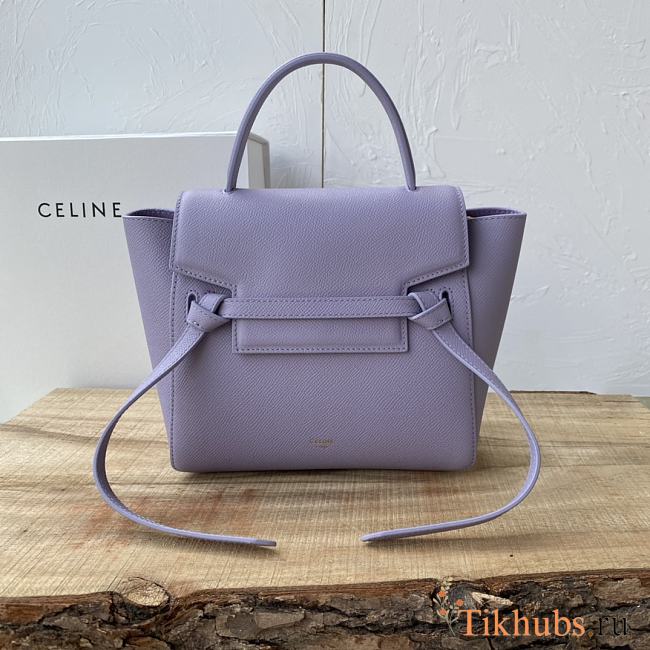 Celine Micro Belt Bag Purple Calfskin 24cm - 1