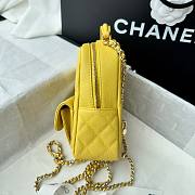 Chanel 24C Backpack Yellow Caviar 18x13x9cm - 6