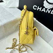 Chanel 24C Backpack Yellow Caviar 18x13x9cm - 2