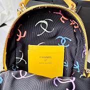 Chanel 24C Backpack Yellow Caviar 18x13x9cm - 3