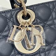 Dior Lady D-joy Bag Navy Blue Gold 26x13.5x5cm - 2