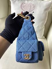 Chanel 25C Hobo Bag Denim Blue 27x35x18cm - 3