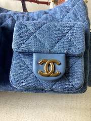 Chanel 25C Hobo Bag Denim Blue 27x35x18cm - 4