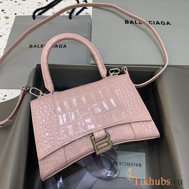 Balenciaga Small Hourglass Bag Light Pink 23x10x14cm - 1