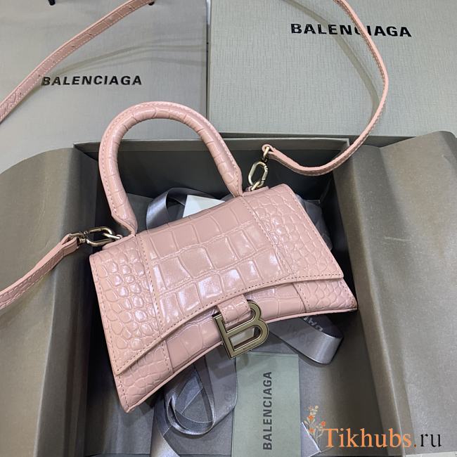 Balenciaga Mini Hourglass Bag Light Pink 19x8x11cm - 1