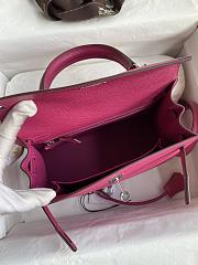 Hermes Kelly 25 Bag Rose Purple Silver 25cm - 2