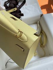 Hermes Kelly 25 Bag Yellow Epsom Gold 25cm - 6