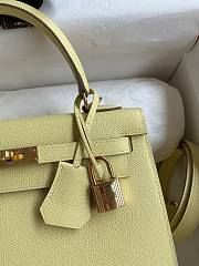 Hermes Kelly 25 Bag Yellow Epsom Gold 25cm - 4