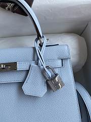 Hermes Kelly 25 Bag Light Blue Epsom Gold 25cm - 6