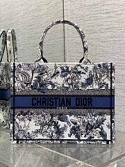 Dior Medium Book Tote Around The World Blue 36x18x28cm - 1