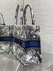 Dior Medium Book Tote Around The World Blue 36x18x28cm - 5