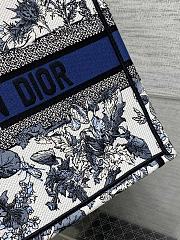 Dior Medium Book Tote Around The World Blue 36x18x28cm - 3