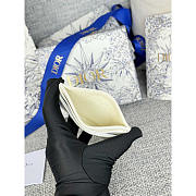 Dior Caro Freesia Card Holder White 10.5x7.5cm - 3