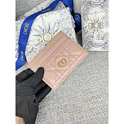 Dior Caro Freesia Card Holder Pink 10.5x7.5cm - 1