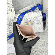Dior Caro Freesia Card Holder Pink 10.5x7.5cm - 3