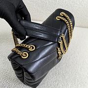 YSL Loulou Small Chain Black Gold Bag 23 x 17 x 9 cm - 5