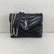 YSL Loulou Small Chain Black Silver Bag 23 x 17 x 9 cm - 1