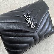 YSL Loulou Small Chain Black Silver Bag 23 x 17 x 9 cm - 3