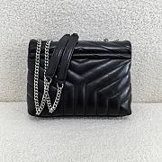 YSL Loulou Small Chain Black Silver Bag 23 x 17 x 9 cm - 2