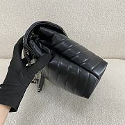 YSL Loulou Medium Bag Leather Black Silver 32x22x12cm - 6