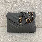 YSL Loulou Small Chain Grey Gold Bag 23 x 17 x 9 cm - 1