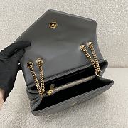 YSL Loulou Small Chain Grey Gold Bag 23 x 17 x 9 cm - 5