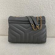 YSL Loulou Small Chain Grey Gold Bag 23 x 17 x 9 cm - 3