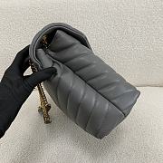 YSL Loulou Medium Bag Leather Grey Gold 32x22x12cm - 4