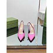 Gucci Signoria Slingback Pump Pink Patent Heel 10.5cm - 5