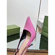 Gucci Signoria Slingback Pump Pink Patent Heel 10.5cm - 4