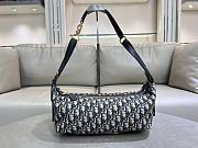 Dior Medium D-Journey Bag Blue Oblique 33x16x15cm - 1