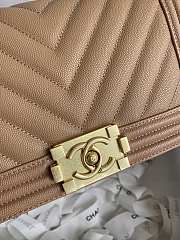 Chanel Leboy Bag Brown Caviar Gold Chevron 25cm - 6