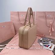 Miu Miu Beau Bag Beige Leather 35x12x22cm - 6