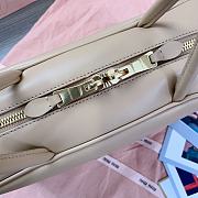 Miu Miu Beau Bag Beige Leather 35x12x22cm - 4