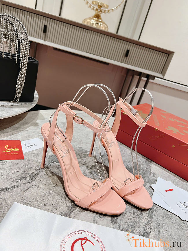 Christian Louboutin Loubi Queen Light Pink Patent 10cm - 1