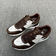 Louis Vuitton LV Run Away Brown White Sneaker - 3