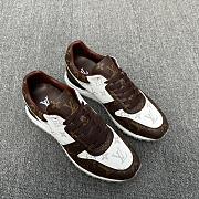 Louis Vuitton LV Run Away Brown White Sneaker - 2