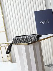 Dior Saddle A5 Triangle Pouch Beige Black 26x20.5x6.5cm - 4